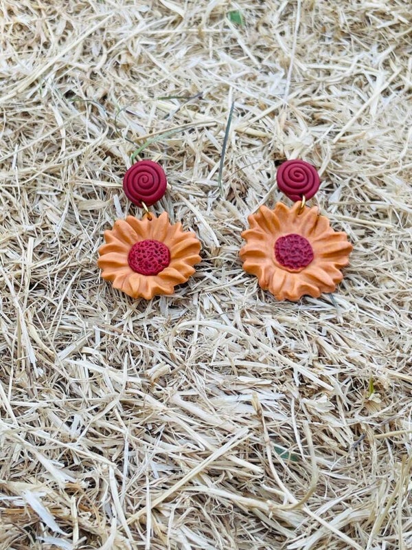 Floral earrings