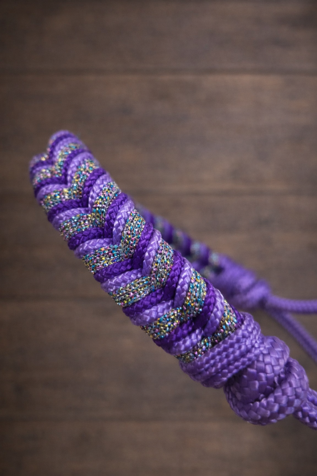 Licol épi paillettes mauve