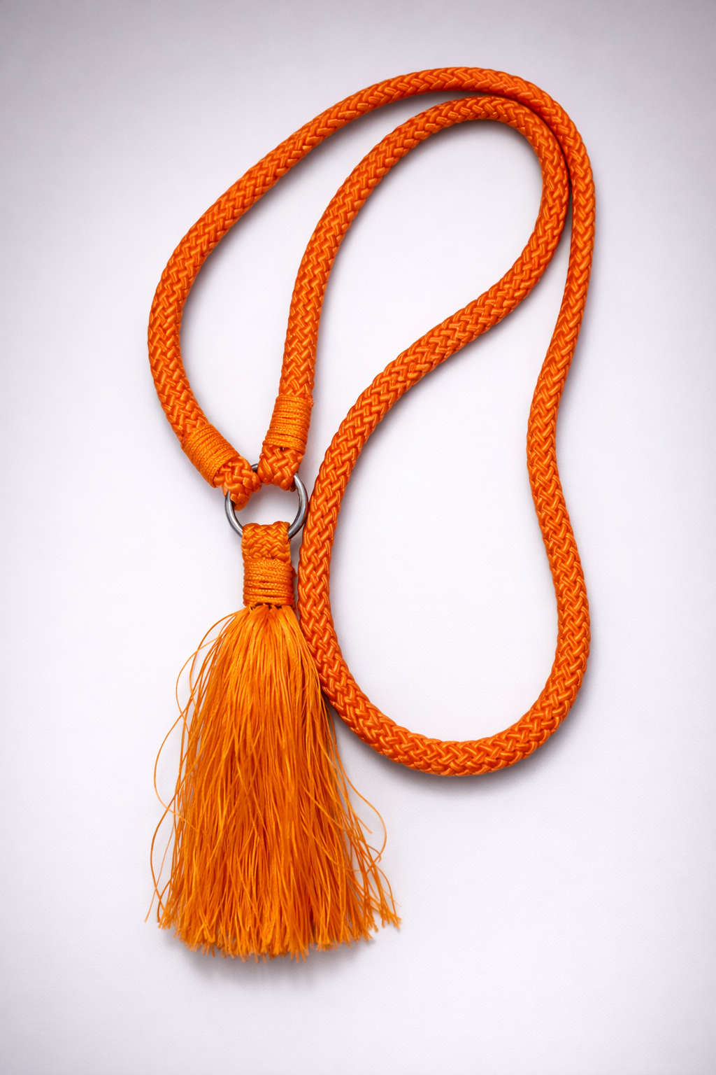 Cordelette pompom plate Orange