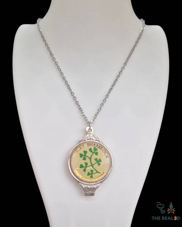 Spoon necklace Lucky Shamrock From Ireland
