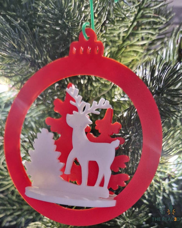 Ornament 3D rendier/cadeautje