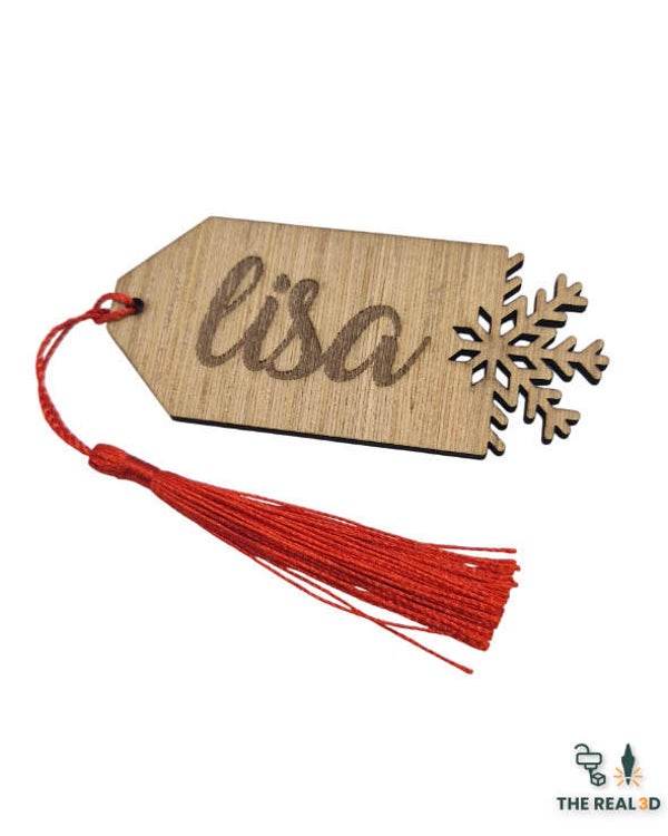 Naam tag kerstcadeautjes met gegraveerde naam