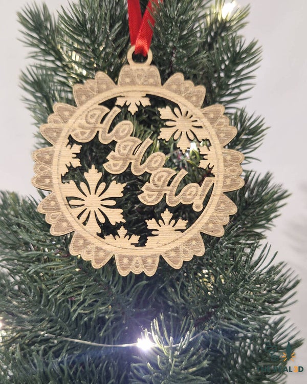 Ornament hout HOHOHO