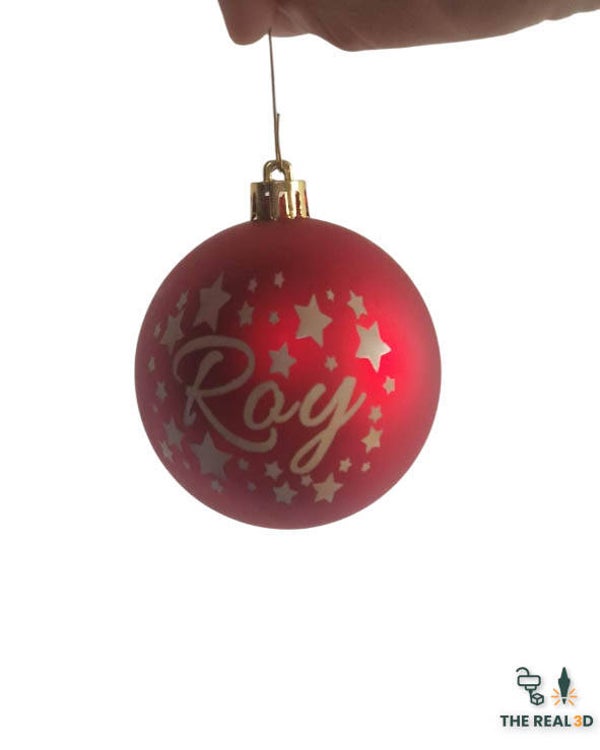 Kerstbal gepersonaliseerd met naam