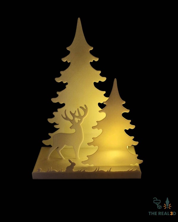 'Plateau' hert met boom