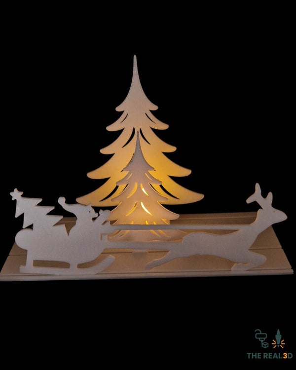 'Plateau' Kerstman met de slee