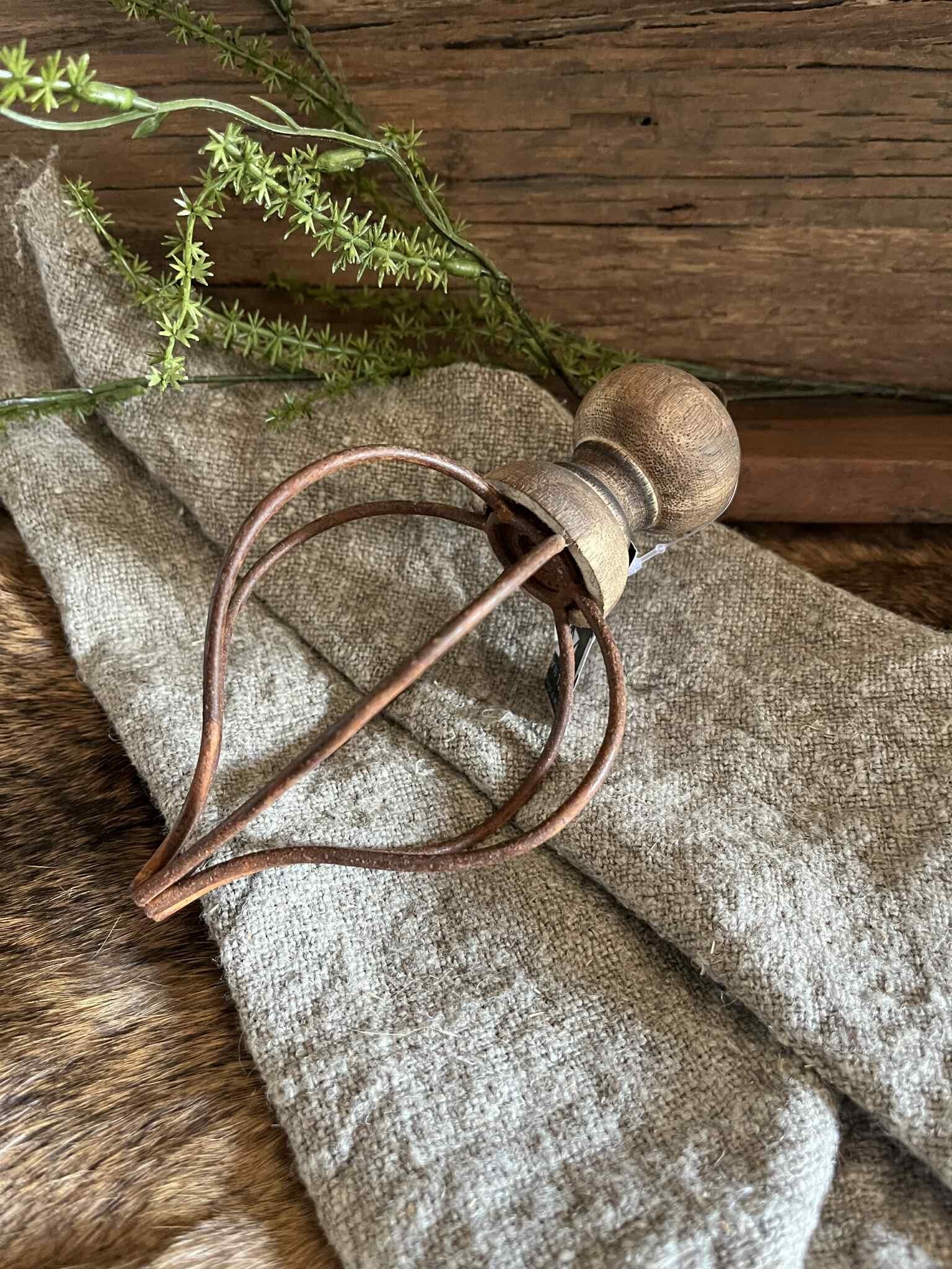 Puntbal met houten top - S