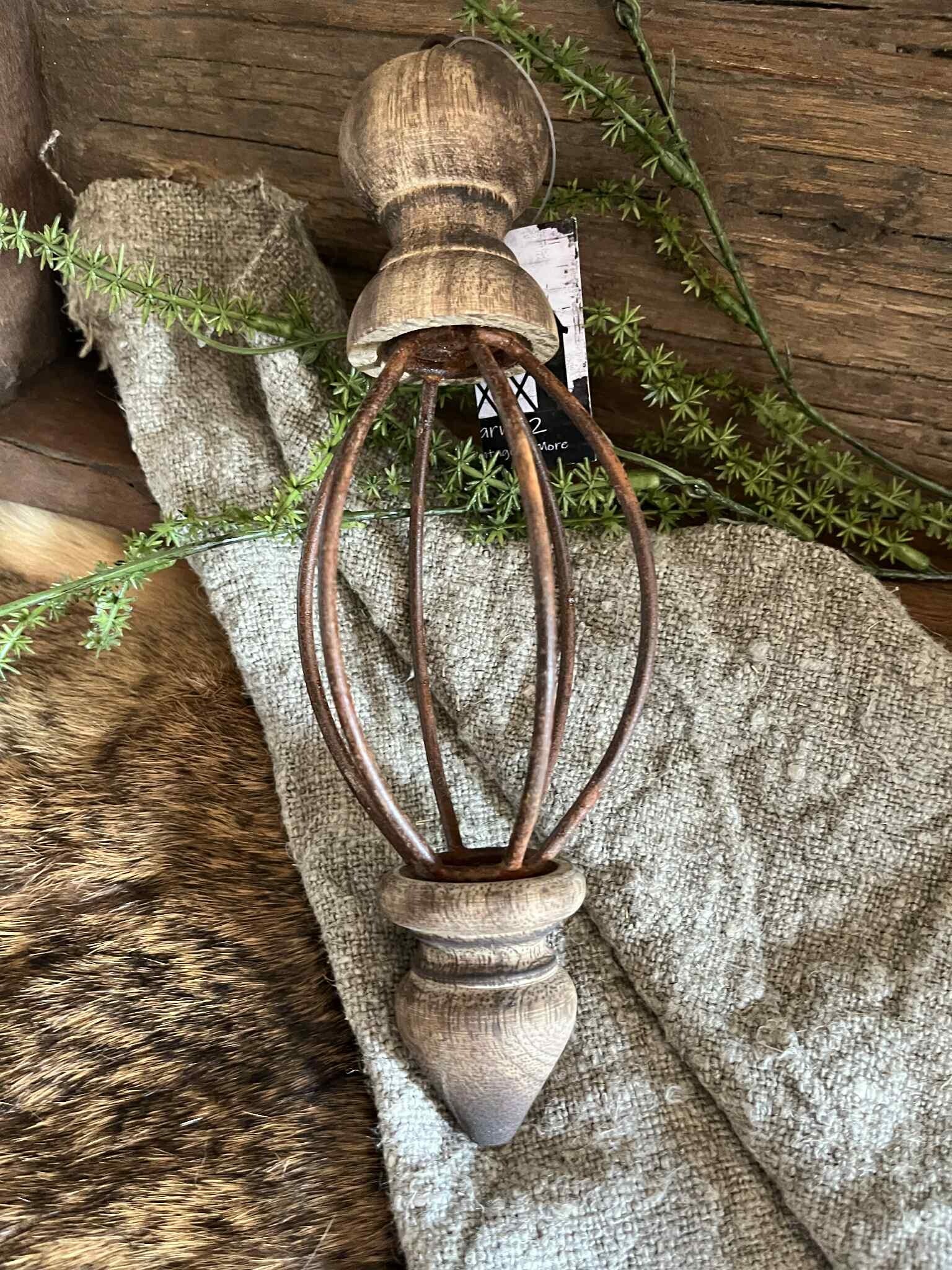 Puntbal met houten top - lang