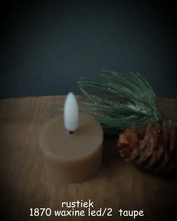 Theelicht - Led - beige - per 2 stuks