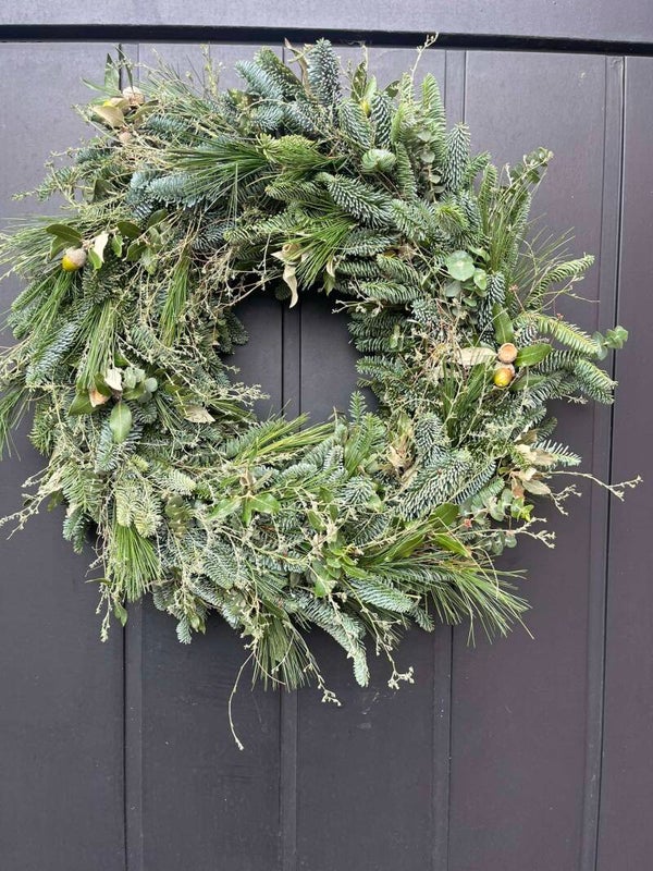 Kerstkrans - verschillende groenmaterialen - maat 50 cm