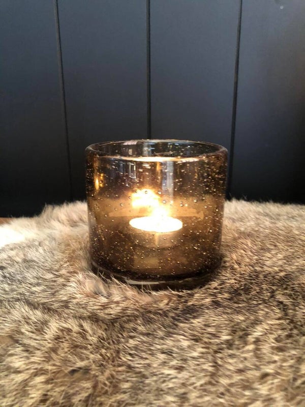 Windlicht - bubble caramel - 08/08