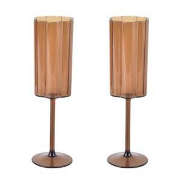 Outdoor champagneglazen - Amber / 2 stuks