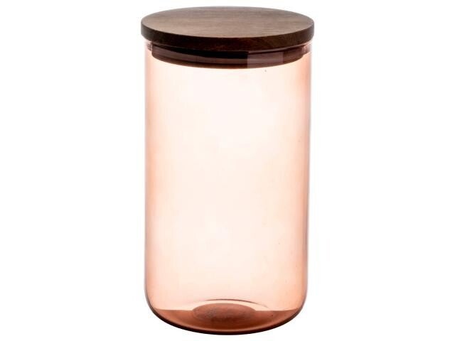 Glazen voorraadpot - oranje - 1000 ml