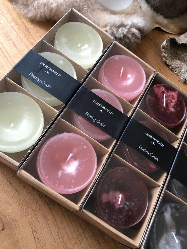 Drijfkaarsen - 3 stuks - soft pink