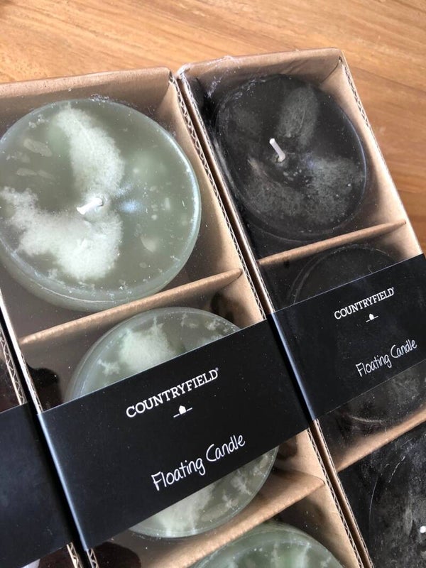 Drijfkaarsen - 3 stuks - zwart