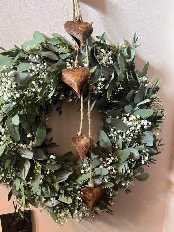 Hartjes aan touw - 4 stuks