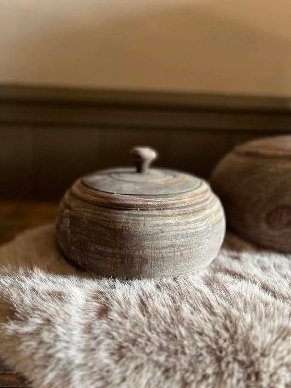 Houten pot met deksel - Nr. 30
