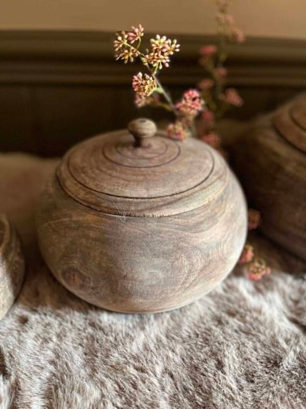 Houten pot met deksel - Nr. 31