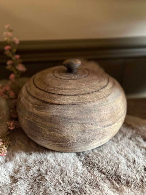 Houten pot met deksel - Nr. 32