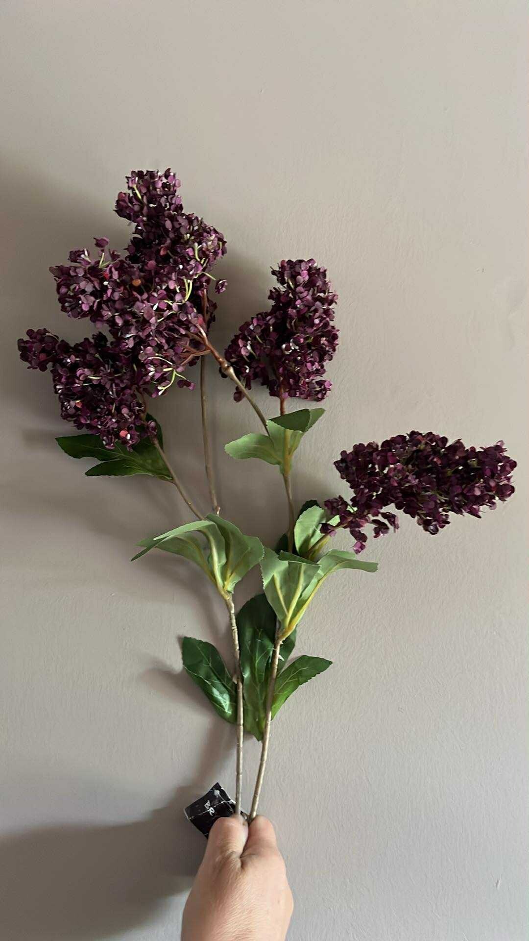 Hortensia spray - Dark purple - 75 cm