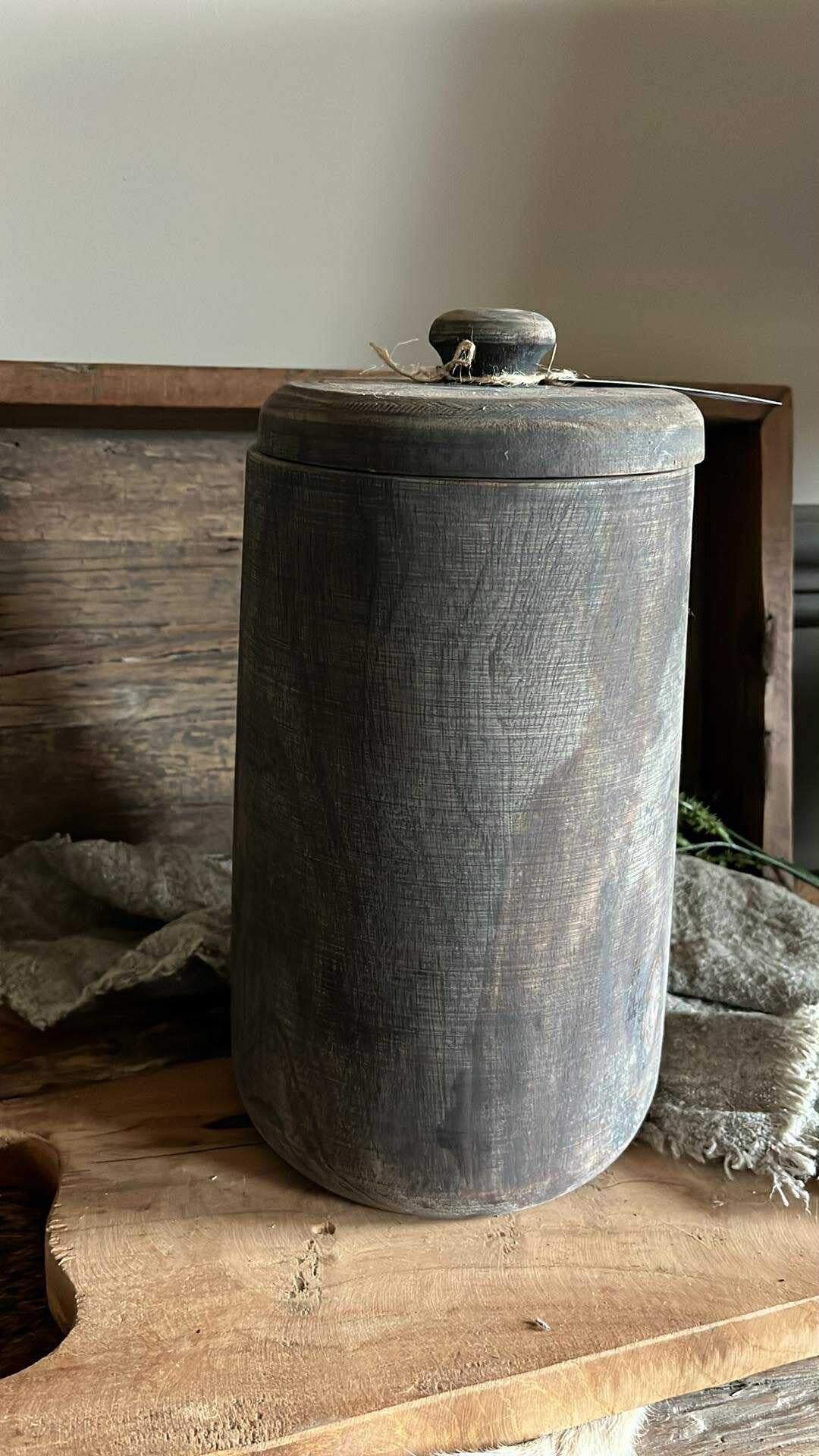 Houten pot met deksel - Nr. 10