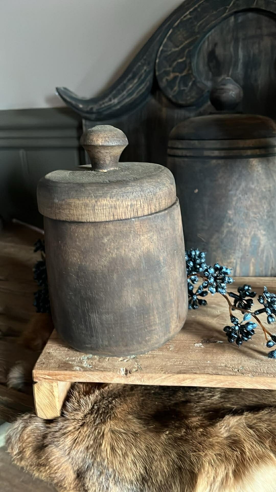 Houten pot met deksel - Nr. 2