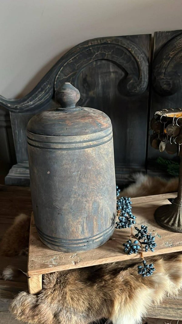 Houten pot met deksel - Nr. 1