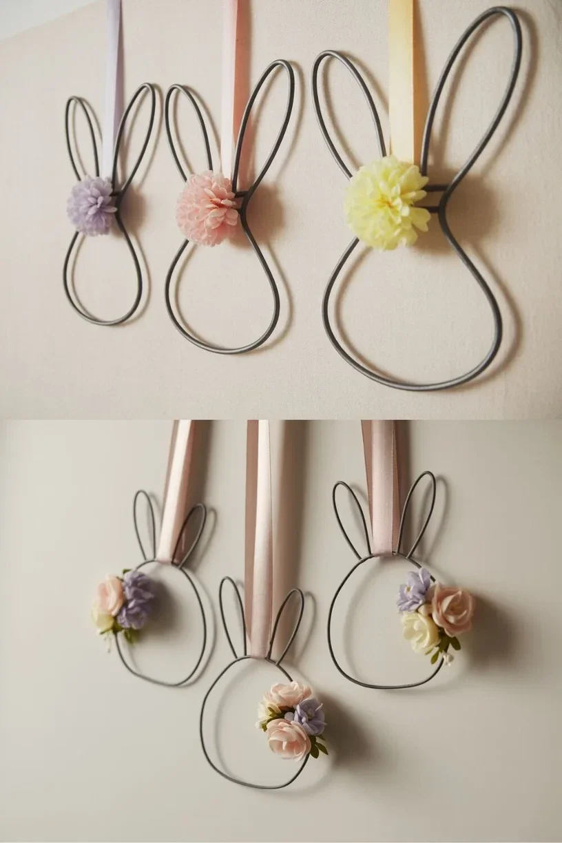 paashaas maken wand decoratie. pasen decoratie knutselen volwassenen,  knutsel idee pasen,  knutselideetjes pasen,  pasen decoratie zelf maken,  pasen decoratie zelf maken,  paas decoratie. Paashaas Knutselen, Voorjaar Knutselen, Paasdecoratie Knutselen 