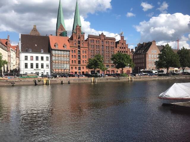 Lübeck aan de rivier de Trave