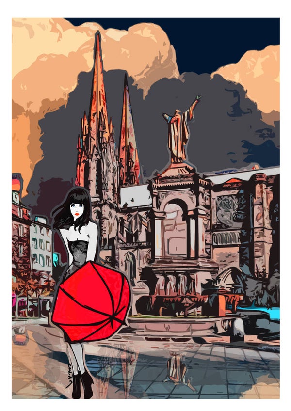 Le parapluie rouge