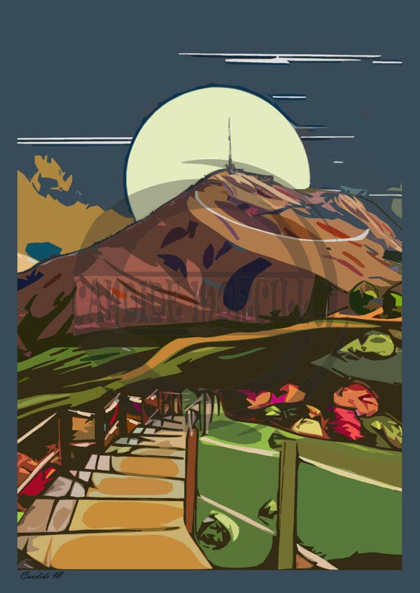 Mon volcan au couché du soleil