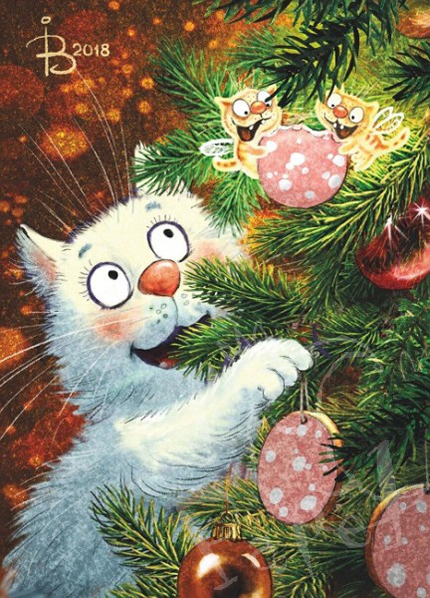 Kerst ansichtkaart 'Lekkere versiering'