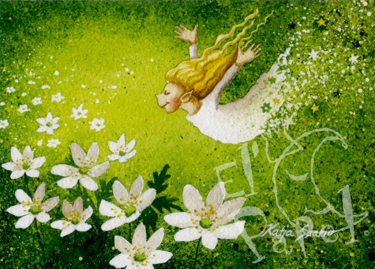 Ansichtkaart 'Een duik in het voorjaar'