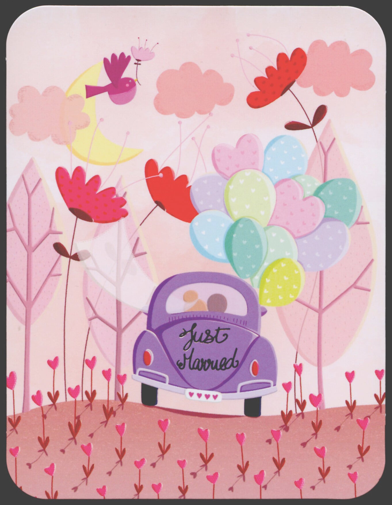 Ansichtkaart 'Just Married' - Laetitia Haas