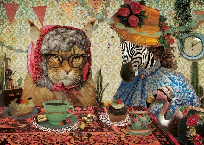 Ansichtkaart 'Feest aan de Keukentafel'