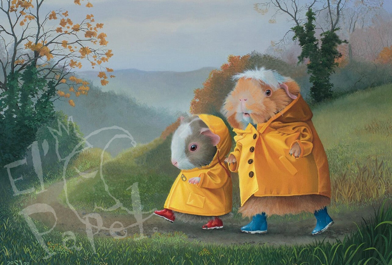 'Bobby en Pom' - wenskaart met envelop