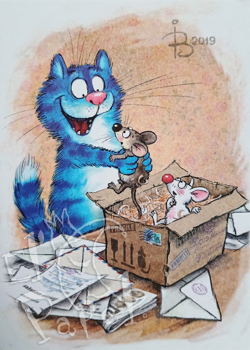 Ansichtkaart 'Pakje uit China'