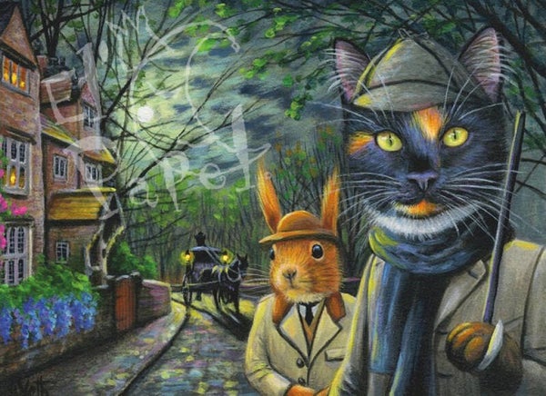 Ansichtkaart 'Sherlock & Watson'