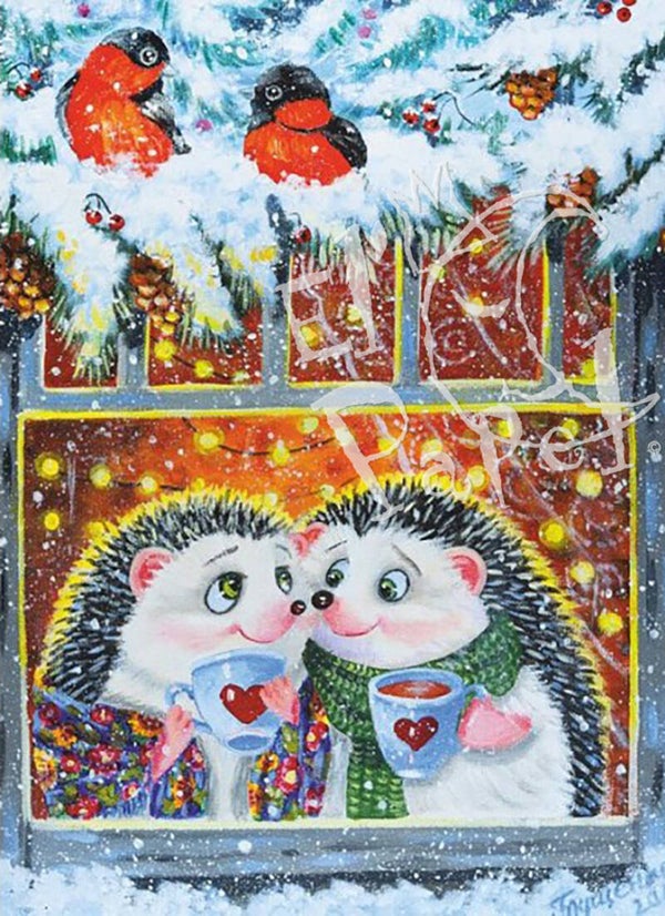 Kerst ansichtkaart 'Winter magie'