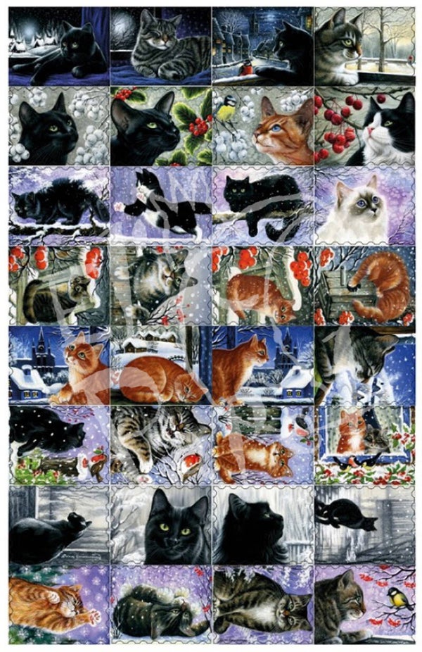 Irina Garmashova Winter Katten Stickers (1)