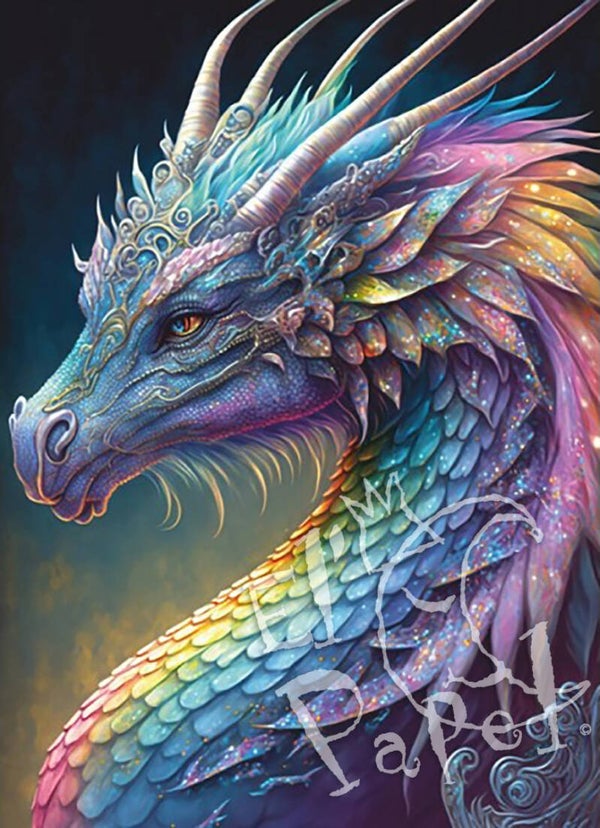 Ansichtkaart 'Regenboogdraak'