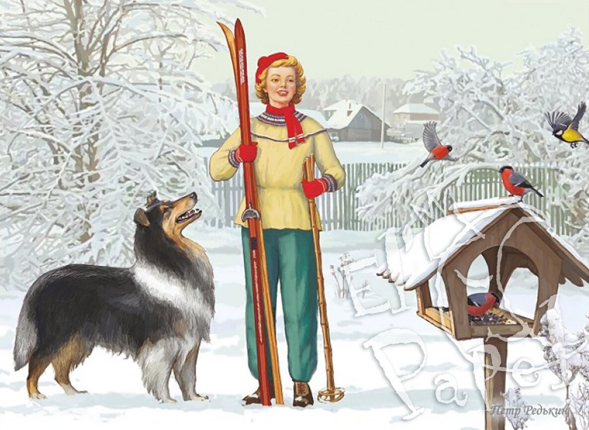 Ansichtkaart 'Een mooie winterdag'