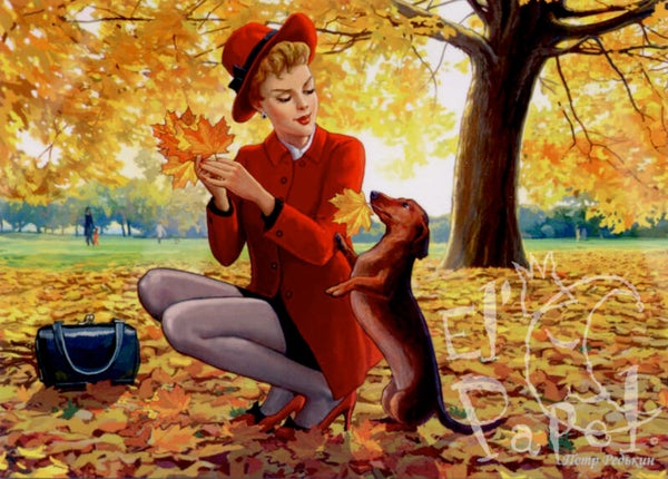 Ansichtkaart 'Oktober' (andere afmeting!)