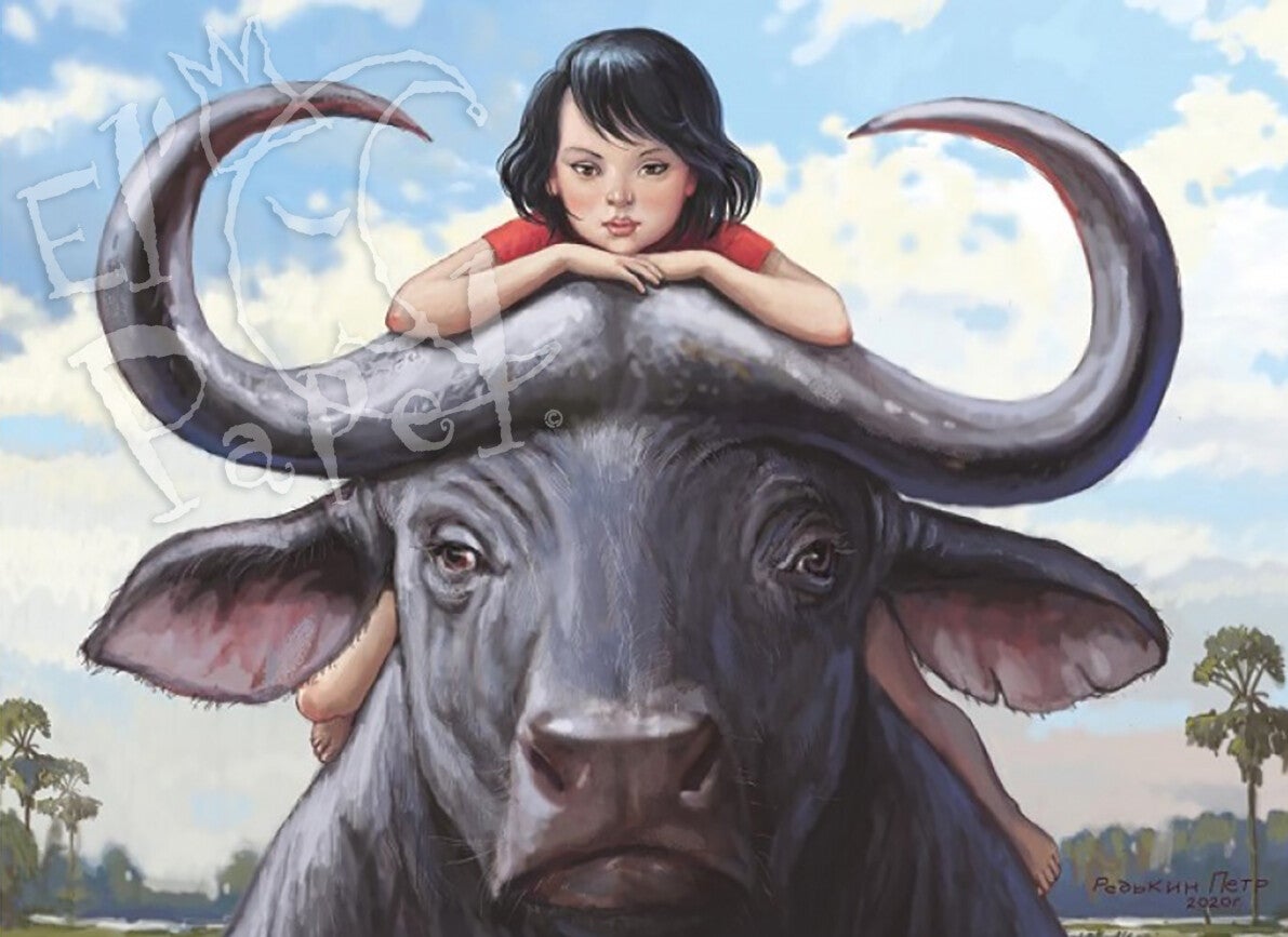 Ansichtkaart 'Buffelo Girl'