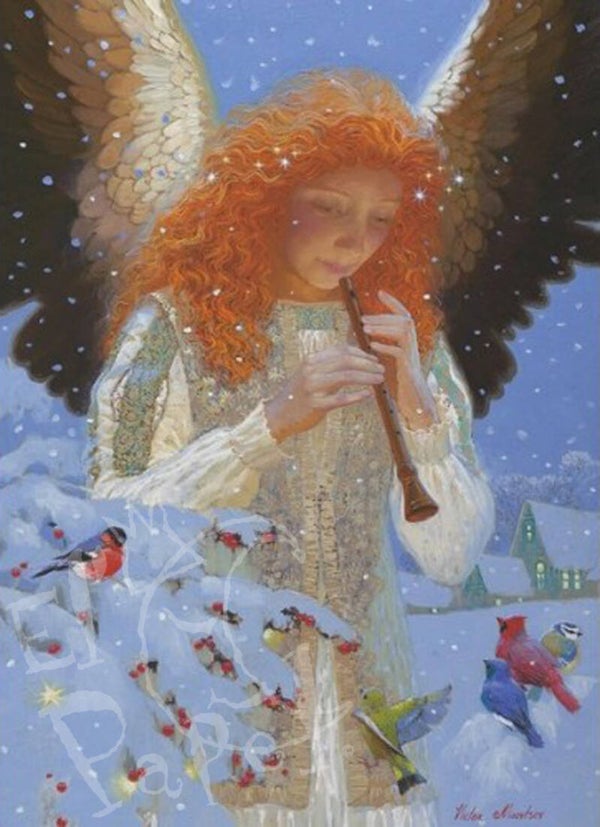 Ansichtkaart 'Engel met fluit'