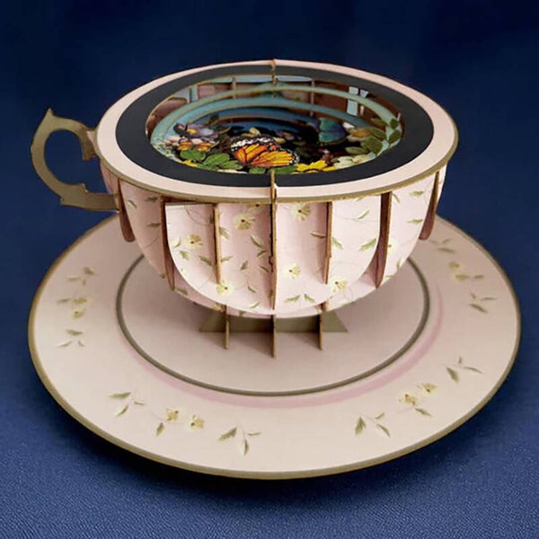 A cup of tea Pop-up kaart 'Vlinders'