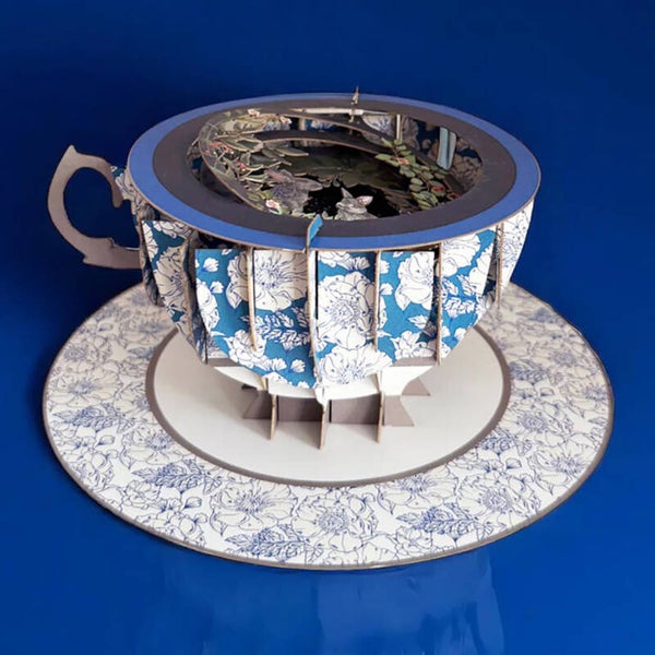 A cup of tea Pop-up kaart 'Konijnen'