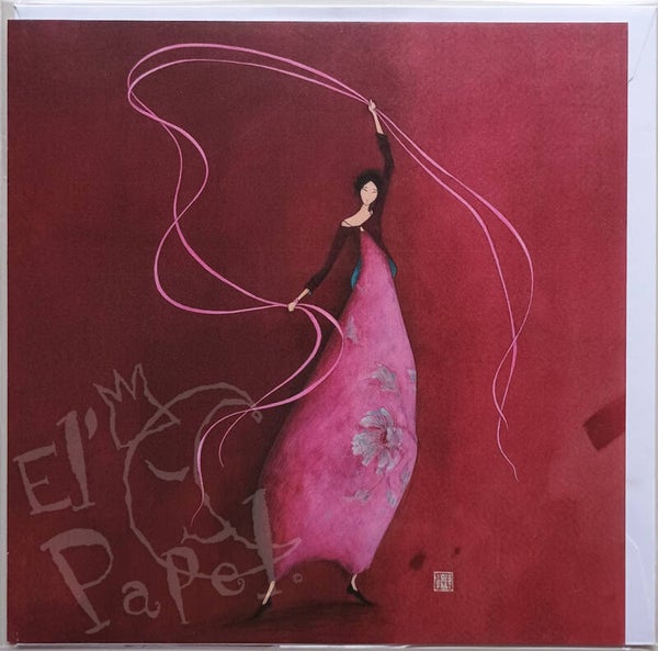 'Dansend leven' - dubbele kaart met envelop