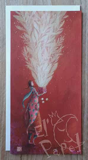 Luxe wenskaart met enveloppe 'Als het licht'