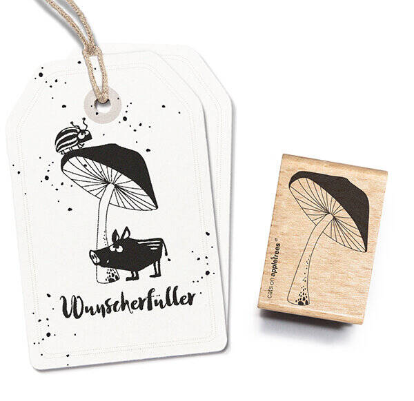 Rubber stempel ‘Paddestoel - groot’